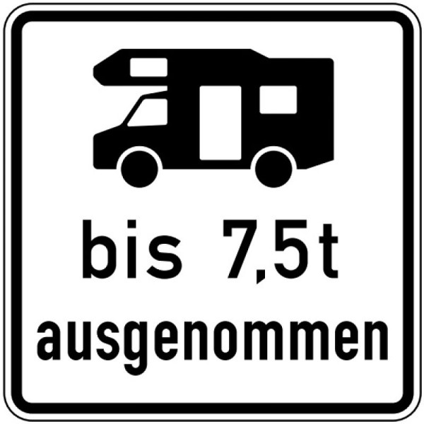 Stein HGS Wohnmobile mit einer zulässigen Gesamtmasse bis 7,5 t ausgenommen - Nr. 1024-19, 600x600mm /RA1/Alform, 1024-19-212