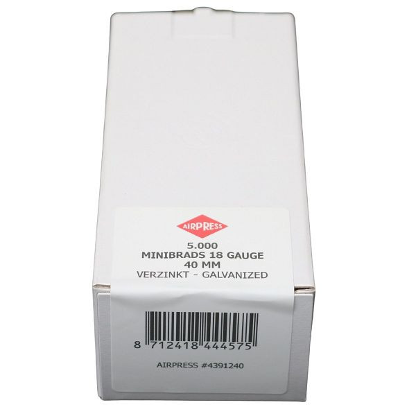 Airpress Minibrads / Stauchkopfnägel, Ø 1,2 mm, 40 mm, 5000 Stück, 4391240