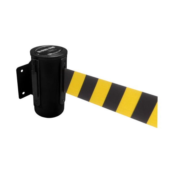 Stein HGS Wandgurtkassette -P-Line Utility-, schwarz, schwarz/gelb diagonal (schraffiert), mit magnetischem Gurtendstück, 12846j-1704