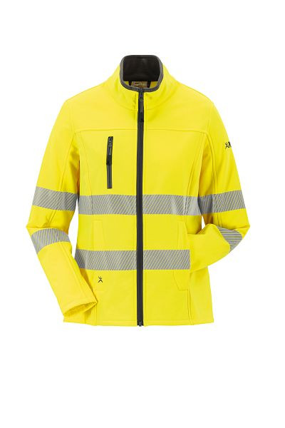 Planam Norit Warnschutz Damen Pure Softshelljacke gelb 36, 5916036