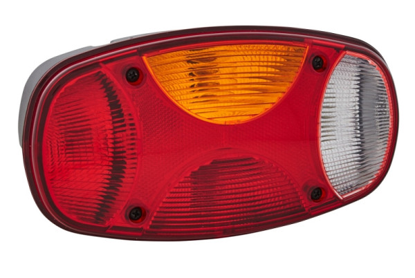 HELLA Heckleuchte, Cargoluna, Glühlampe, 24V, Anbau/geschraubt, Lichtscheibenfarbe: mehrfarbig, Stecker: Schutz-Kontakt-Stecker, links, 2VP 343 640-091