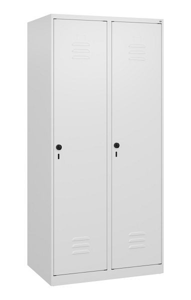 C+P Umkleidespind Classic PLUS mit Mitteltrennwand, 2 Abteile, 1700x800x500mm, 9016/9016, Drehriegel, 0800007-22F S10012