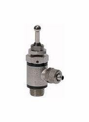 Riegler 3/2-Wege-Kipphebelventil, Druckanschluss ist die Schlauchseite, Anschluss Schnellverschraubung, 107024