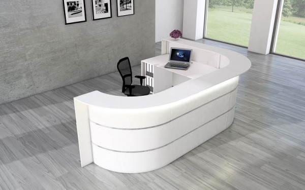 Kerkmann Bari L-Theke für 1-2 Personen, B 3350 mm x T 2350 mm x H 1120 mm, Farbe: weiß, 21354510