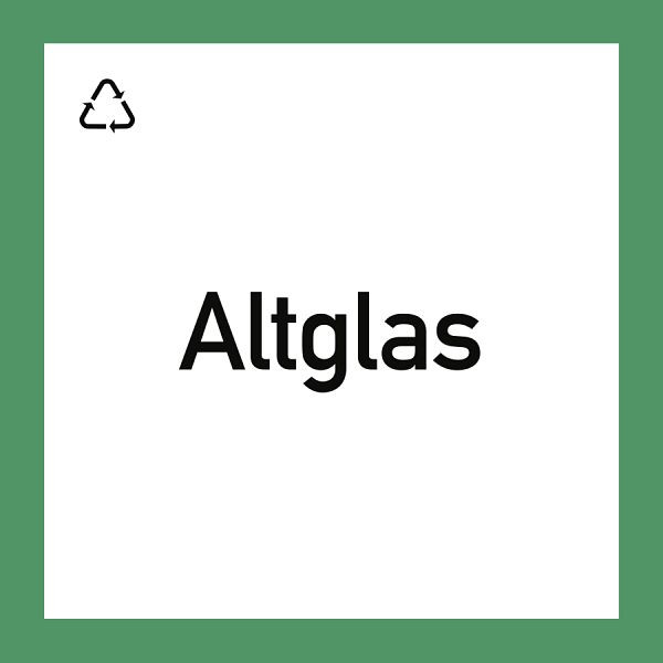 Moedel Wertstoffkennzeichnung "Altglas", Folie, 300x300 mm, 99132