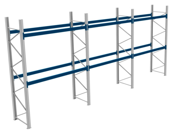 BITO Palettenregal P2 4005x1100x8600 Komplettregal, 2E, 800 RAL5010 U, 56441