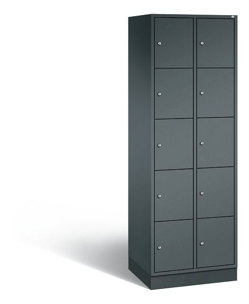 C+P Schließfachschrank Intro, 10 Fächer, H1950xB620xT490 mm, Anthrazit, 8570-201 S10284