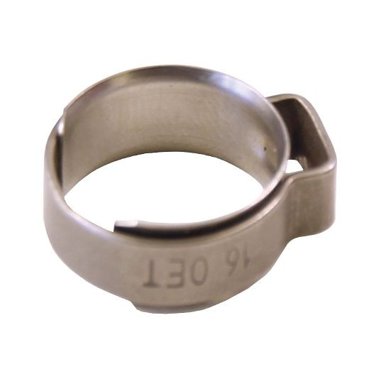 ELMAG 1-Ohr Klemme mit Einlagering, 10,5 OET 8,5 - 10 mm (Edelstahl), 42726