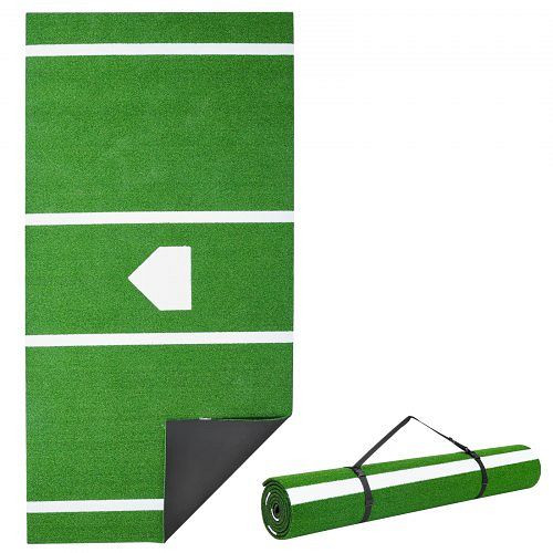 VEVOR Baseball-Schlagmatte (366 x 183 cm) mit Home Plate, Anti-Fade-Rasen, tragbare Trainingshilfe, Grün, JQD12YC6YCBD4JM3J001V0