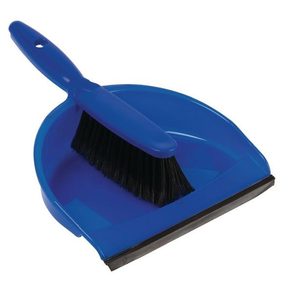 Jantex Kehrset mit weichen Borsten blau, 22 cm breit, CC932