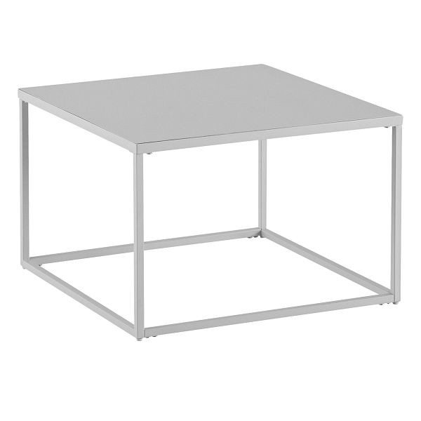 Wohnling Couchtisch 60x60x40cm Metall Wohnzimmertisch Industrial Weiß, Sofatisch Quadratisch, Loungetisch Kaffeetisch Stahl, Beistelltisch, WL6.899