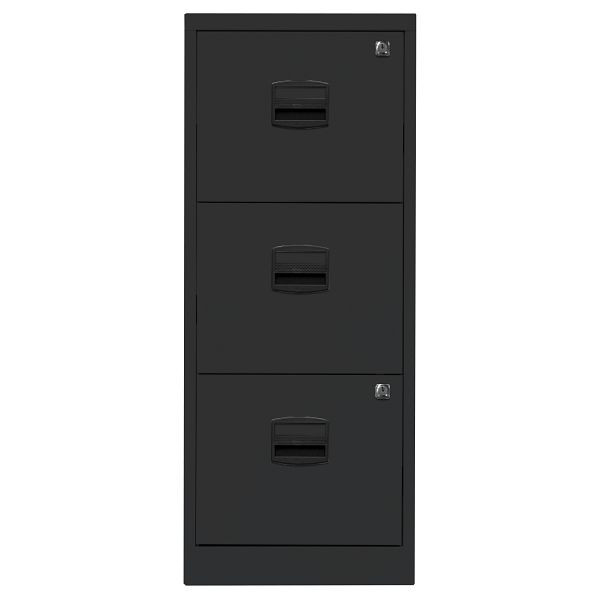 Bisley Home Hängeregistraturschrank PFA, 3 HR-Schubladen, 133 schwarz antibakteriell, PFA3F133