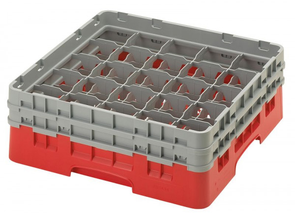 Cambro Spülkorb mit 25 Fächer Camrack® 13,3 cm Rot, 25S434163