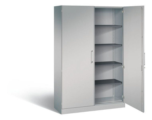C+P Flügeltürenschrank Asisto, H1980xB1200xT435mm, Farbe: Weißaluminium, Bügelgriff, 5 OH, 141001-000 S10012