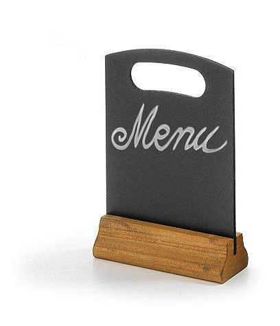 Hendi Tischkreidetafeln, VE: 2 Stück, LxBxH: 150x50x230 mm, mit Holzfuß, 664056