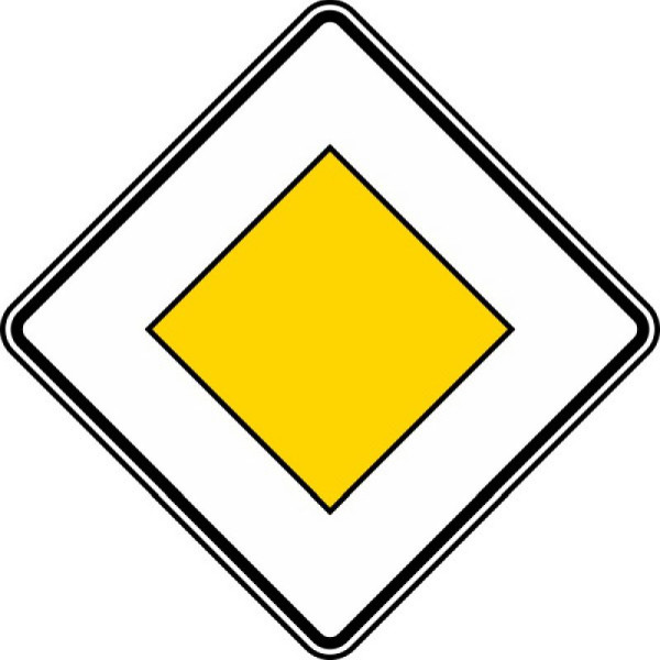 Stein HGS Vorfahrtstraße Nr. 306, 420x420 mm / RA2 / Flachform 2 mm, 306-121