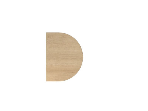 Hammerbacher Anbautisch HA60, 60 x 80 cm, Platte: Eiche, 25 mm dick, Anbautisch mit Stützfuß in Graphit, Arbeitshöhe 68-76 cm, VHA60/E/G