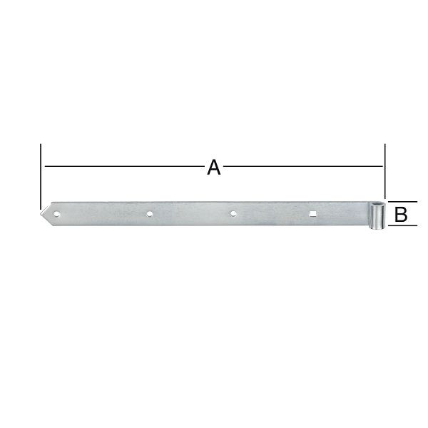 Vormann Ladebänder, halbschwer, 400 x 40 x 13 mm, feuerverzinkt, VE: 10 Stück, 000066400ZF