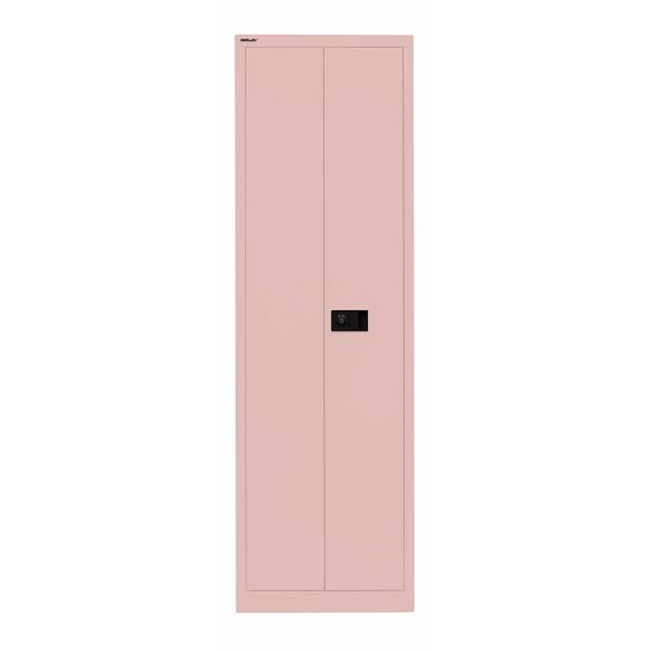Bisley Flügeltürenschrank UNIVERSAL, 4 Fachböden für 5 Ordnerhöhen, Breite 600 mm, 620 pastellpink, Belastbarkeit: 70kg je Fachboden, E782A04B6620