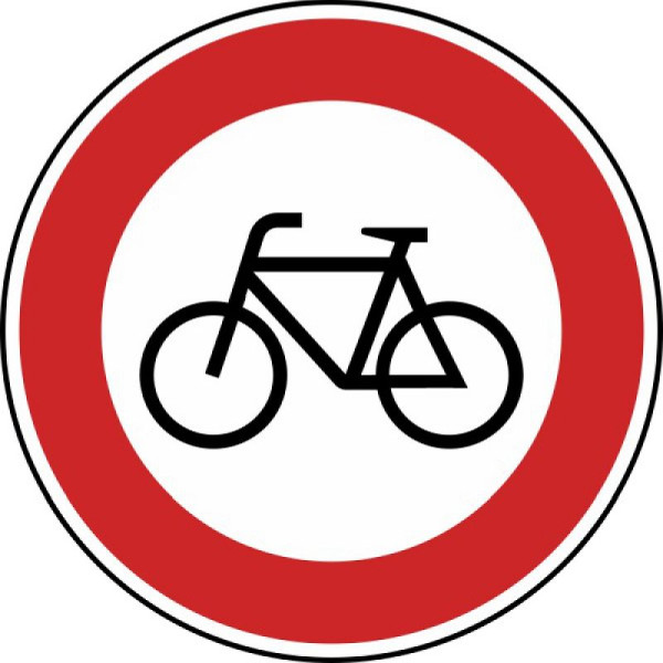 Stein HGS Verbot für Radverkehr Nr. 254, 420 mm / RA2 / Flachform 2 mm, 254-121