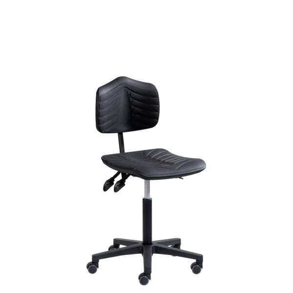 SOFAME Arbeitsstuhl ERGOSOFT 2010 mit Rollen, Sitzhöhe 42-56, mit Sitztiefenverstellung, Polyamid-Fußkreuz, W050040029
