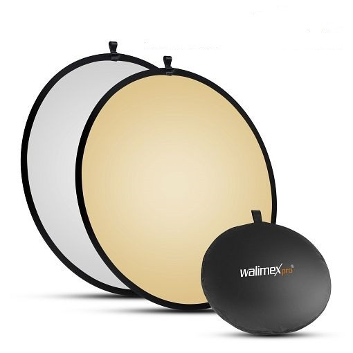 Walimex pro Faltreflektor gold/silber, Ø107cm, inkl. Transporttasche, 1017690
