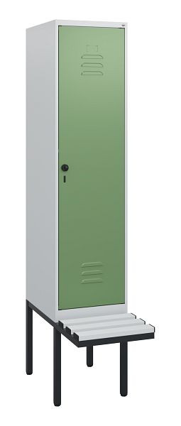 C+P Umkleidespind Classic PLUS, 1950x400x815mm, 7035/6011, Drehriegel, 0800405-12 S10036