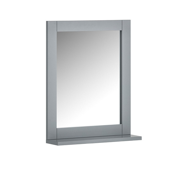 SoBuy Wandspiegel mit einem Regal Grau 40x10x50 cm, Klassisch, FRG129-SG