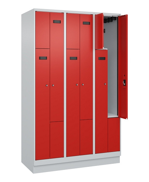 C+P Z-Spind Evolo PLUS, Sockel, 6 Fächer, 1950x1200x500mm, 7035/3020, Zylinderschloss, 049023-326 S10032