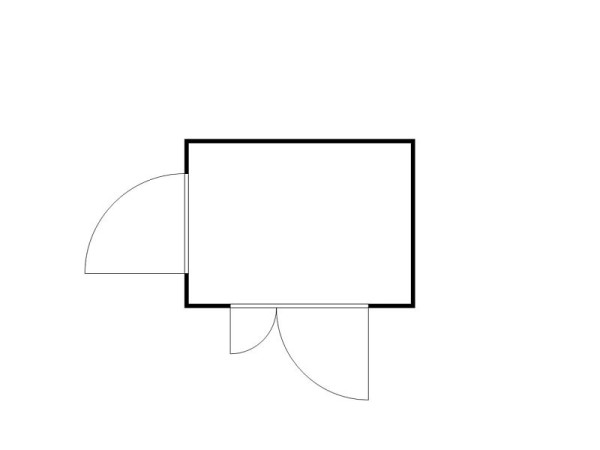 FLADAFI Materialcontainer MC 1300, verzinkt, zerlegt, Holzfußboden, Doppelflügeltür (asymmetrisch) auf der 3 m Seite und Einflügeltür, F13200710-F911