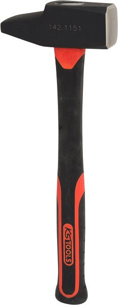 KS Tools Schlosserhammer, Fiberglasstiel, französische Form, 1500g, 142.1151