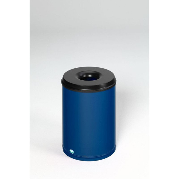 STEIN HGS Papierkorb feuersicher, Enzianblau (RAL 5010), 50 l, 82080.0023
