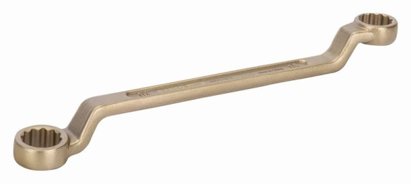 Bahco Doppelringschlüssel, gekröpft, funkenfrei, Aluminiumbronze, 20 + 22 mm, NS011-2022