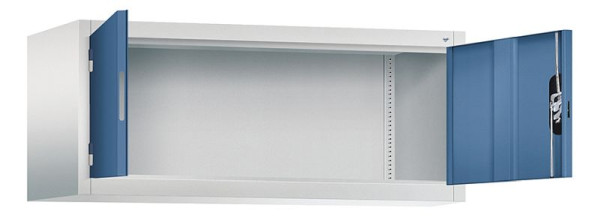 C+P Aufsatzschrank Acurado, H500xB1200xT500mm, Farbe: Lichtgrau / Fernblau, Muldengriff, 9484-000 S10278