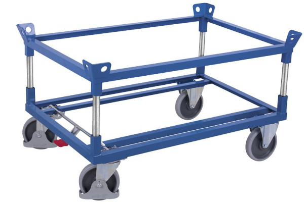 VARIOfit Fahrgestell mit 2 Winkelrahmen, Ladefläche: 1.210 x 1.010 mm, RAL 5010 enzianblau, Radsatz: Bereifung aus Gummi, sw-870.506