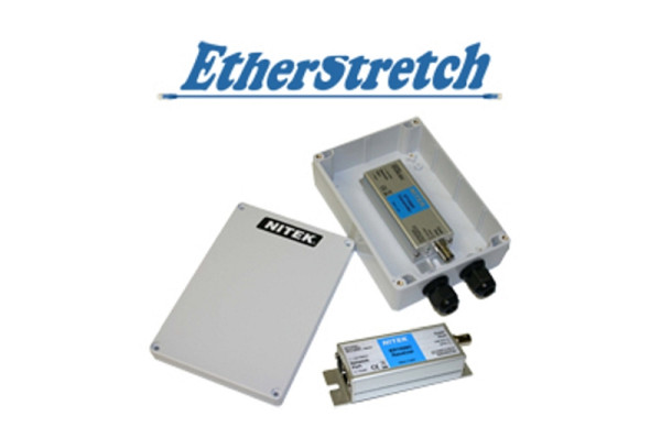 Nitek EL1500CW Ethernet, PoE Extender, Koax, 1 Port, Erweiterung um 500m, Außen, EL1500C-W1