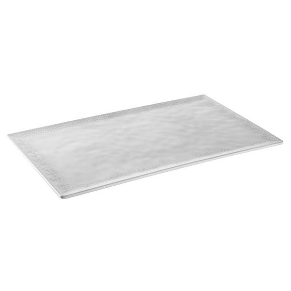 APS GN 1/1 Tablett FOOTMARK - Melamin, 53 x 32,5 cm, weiß/grau, GN System, spülmaschinengeeignet, 85325
