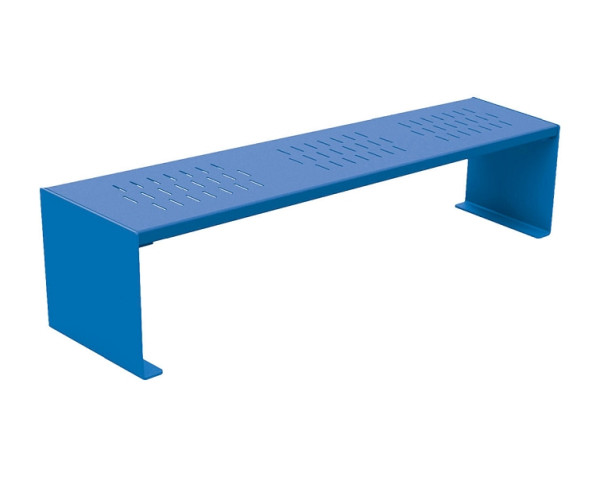 Procity Sitzbank Kube. 100% Stahl Ohne Rückenlehne, RAL 5010/RAL 5010, 306393.5010