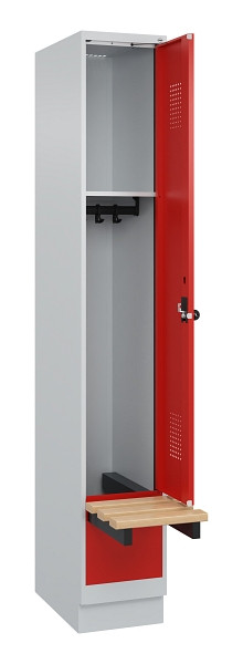 C+P Spind Evolo PLUS, 1 Abteile, 1950x300x815mm, 7035/3020, Drehriegel, 049040-10 S10005
