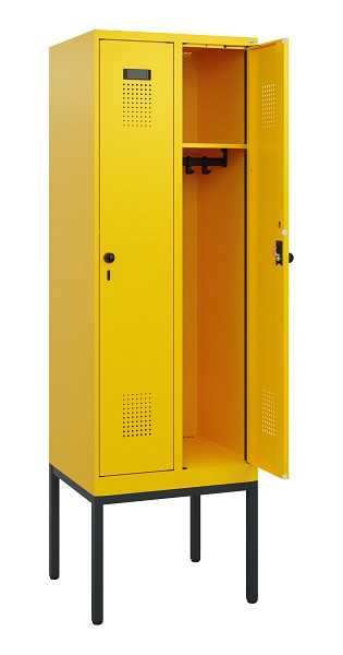 C+P Spind Evolo PLUS, Gestell, 2 Abteile, 1950x600x500mm, 1023/1023, Drehriegel, 0490305-20 S10027