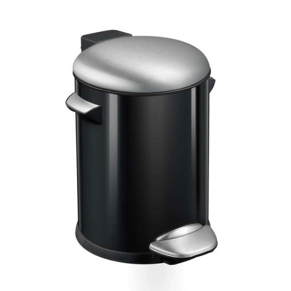 STEIN HGS Belle Deluxe Treteimer, schwarz, edelstahl, matt, 5 Liter, 83979.0016