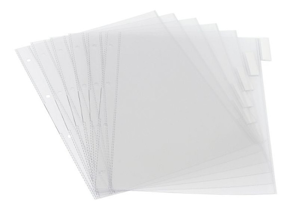 Eichner BOI PVC-Klarsichtregister A4+, 6-teilig, incl. 1 Satz Beschriftungsschilder HO 1203-Blanko, 9205-00637