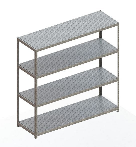 Meta SPEED - RACK Regal 2470x2500x800 mm mit Stahlpaneelen, verzinkt, Bodenanzahl: 4, 20087036