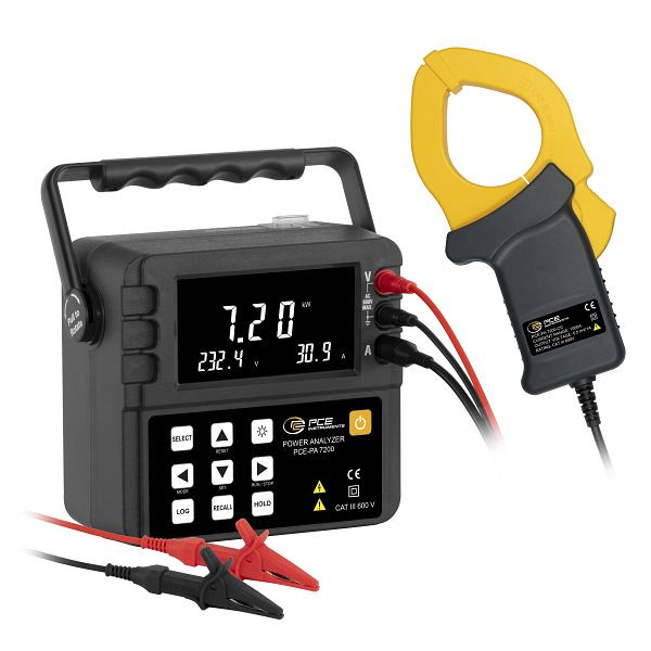 PCE Instruments Leistungsmessgerät, Messfunktionen HOLD, MIN, MAX, PCE-PA 7200