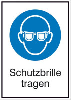 Produktbild von SafetyMarking Gebots-Kombischild, Schutzbrille tragen, BxH 26,2x37,1 cm, Aluminium, 11.A7035 SafetyMarking Gebots-Kombischild, Schutzbrille tragen, BxH 26,2x37,1 cm, Aluminium, 11.A7035