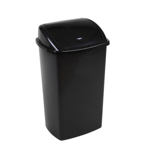 STEIN HGS Abfallbehälter, schwarz, Gesamthöhe 680 mm, 83462.0019