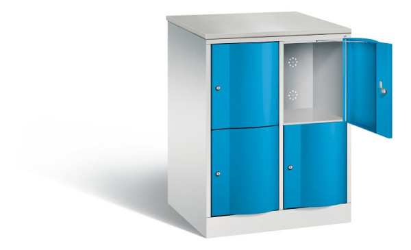 C+P XL-Schließfachschrank Resisto, H1077xB772xT640mm, Farbe: Lichtgrau / Lichtblau, 8472-273 S10052