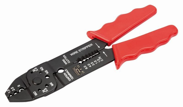 Bahco Crimp-Zange zum Schneiden und Schälen, rot, 220 mm, CR B 02
