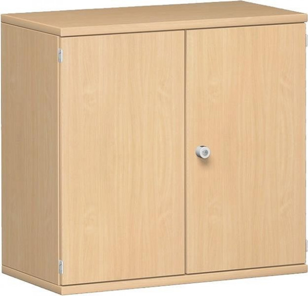 geramöbel Flügeltürenschrank 1 Dekor-Einlegeboden, abschließbar, 800x425x768, Buche/Buche, N-10D208-BB