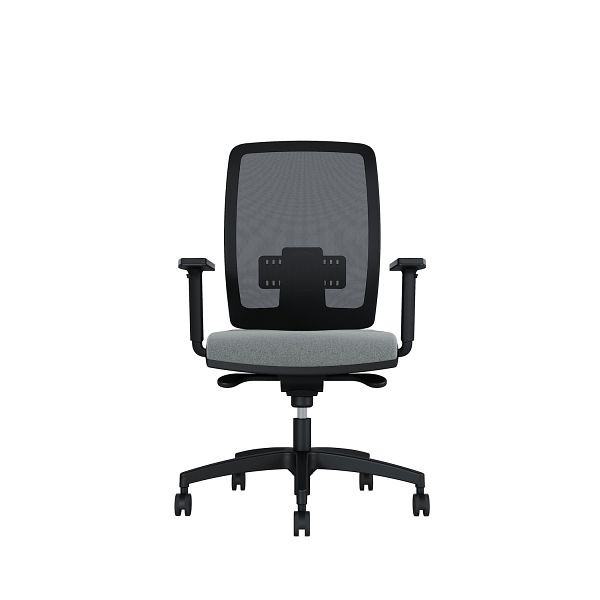 Bisley Bürodrehstuhl Cometa, Rückenlehne mit Netzbezug, Höhenverstellbare Armlehnen, Kunststofffußkreuz, TN9801 concrete, COMENKLRT0015TN9801